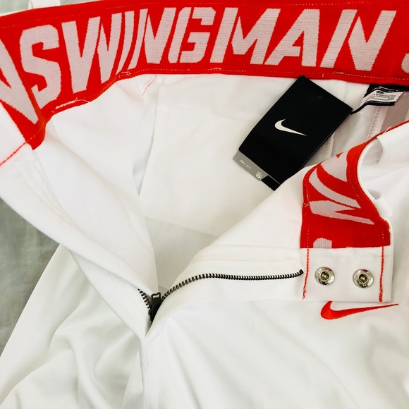 Nike Swingman Dri-FIT White Orange Baseball Pants - Picture 8 of 8